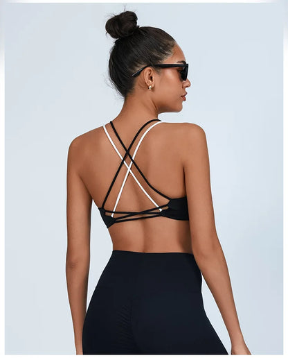 Women's Multicolor Back with Chest Pad Bra (Victorious FitLink Bra)