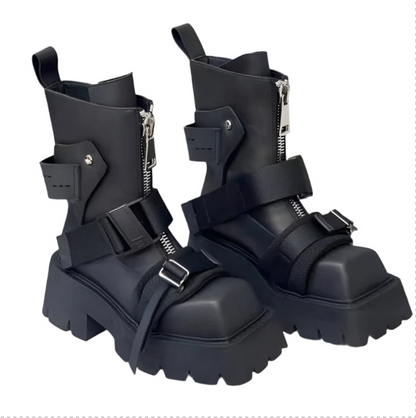 Thick-soled Male Biker Gothic Boots