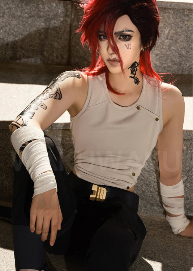 Vi Arcane Tan Vest Cosplay