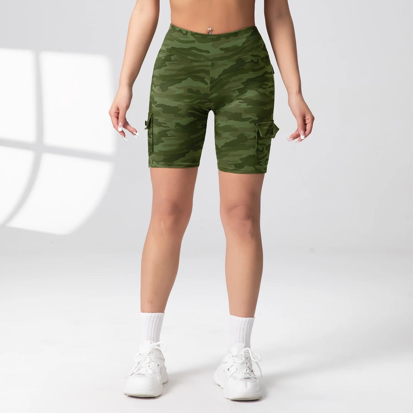 Camouflage Printed Women Shorts with Pockets (Victorious ExoGenesis Shorts)