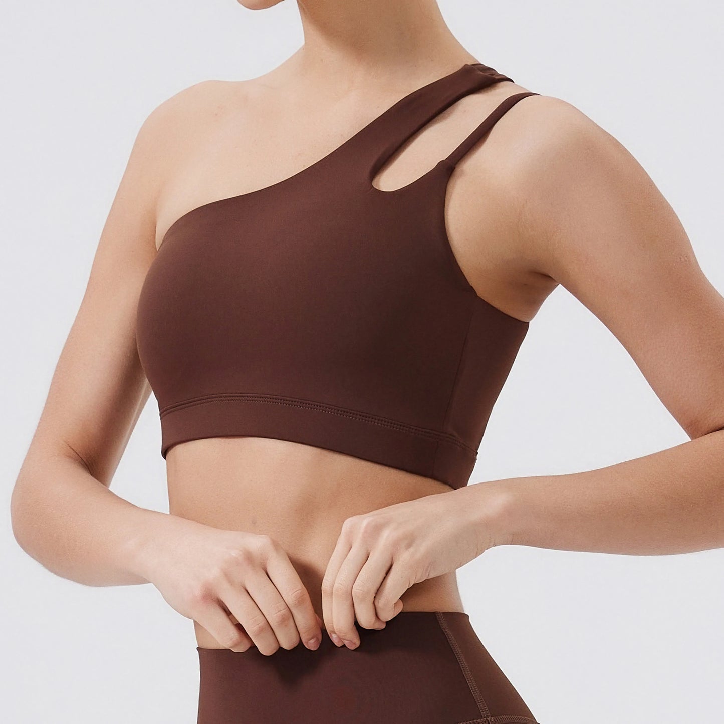 Women Sports Bra/ Push Up Fitness Bras/ One Shoulder Shockproof (Victorious Cosmo Surge)