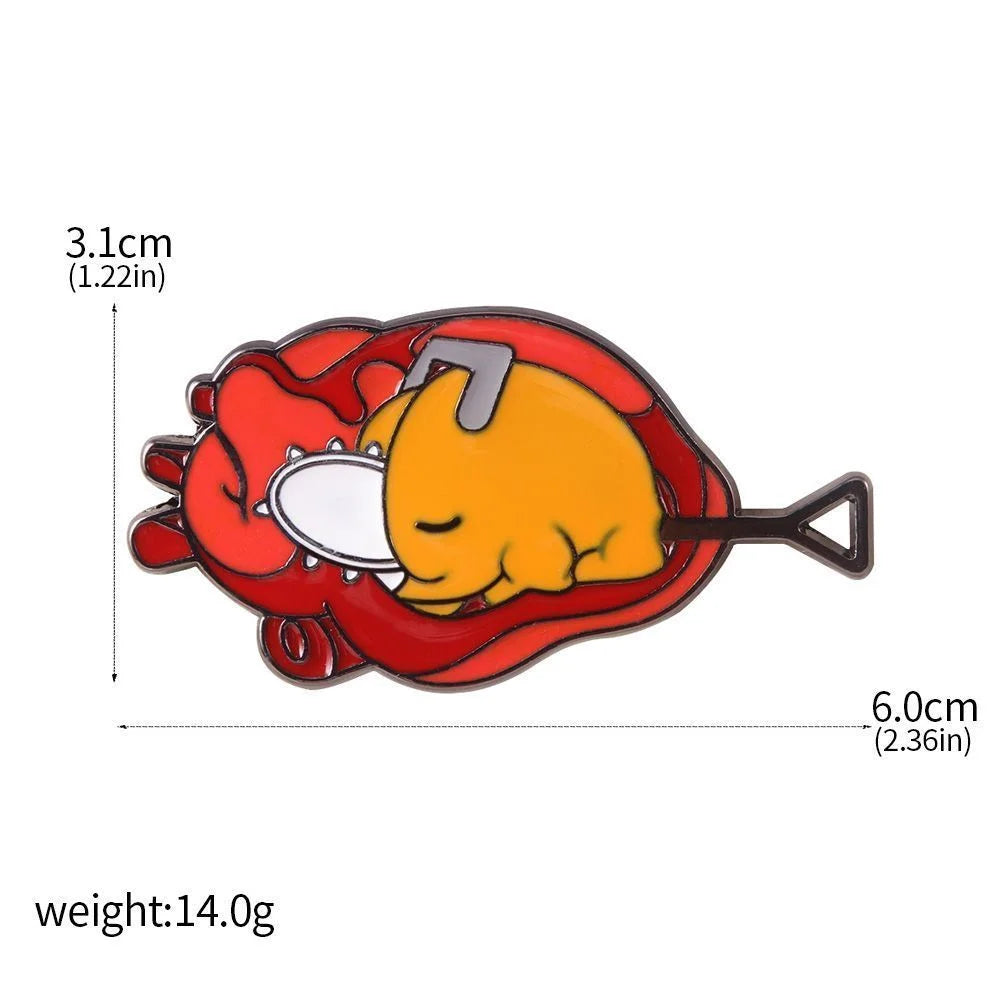 Anime Chainsaw Man Brooch Pins/ Metal Enamel