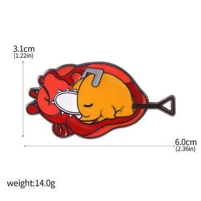 Anime Chainsaw Man Brooch Pins/ Metal Enamel