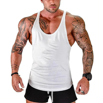 Muscular Man Gym Tank Top/ Bodybuilding and Fitness Stringer Clothing