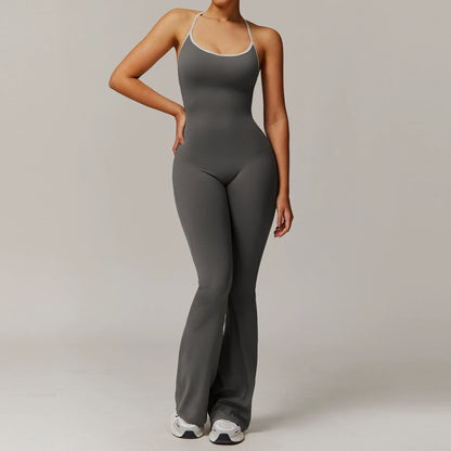 V Jumpsuit Gym Set Women Training Yoga Suit (Victorious Io Ignite Leggings)