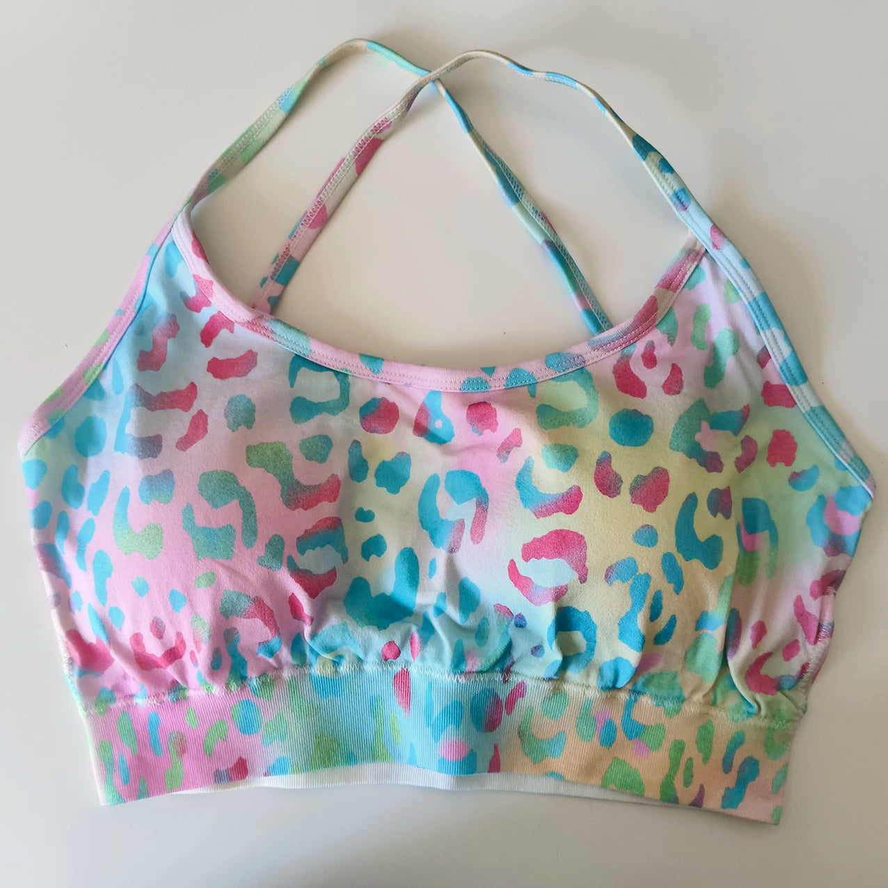 Floral Print Yoga Bra for Women/ Cross Back Gym Sports Bra