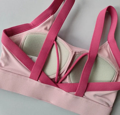 High Intensity Color Blocking Yoga Set 2PCS/ High Waist Fitness Leggings