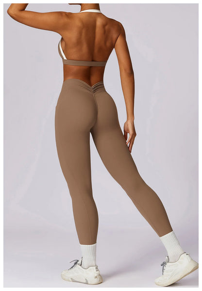 Women Fitness Running Bra Backless (Victorious Neon Circuit)