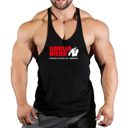 Muscular Man Gym Tank Top/ Bodybuilding and Fitness Stringer Clothing