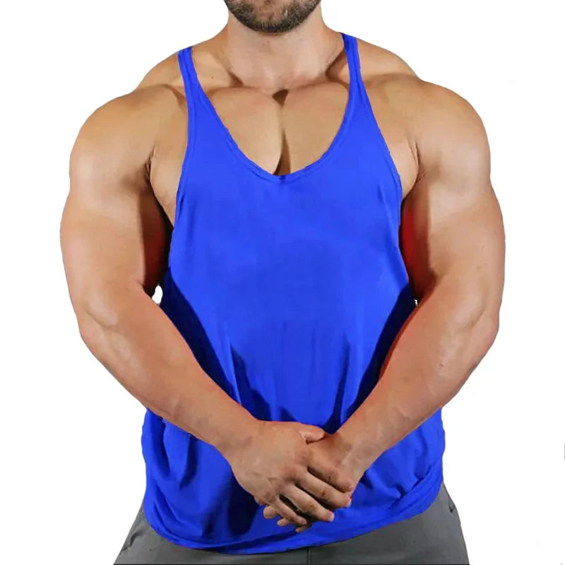 Muscular Man Gym Tank Top/ Bodybuilding and Fitness Stringer Clothing