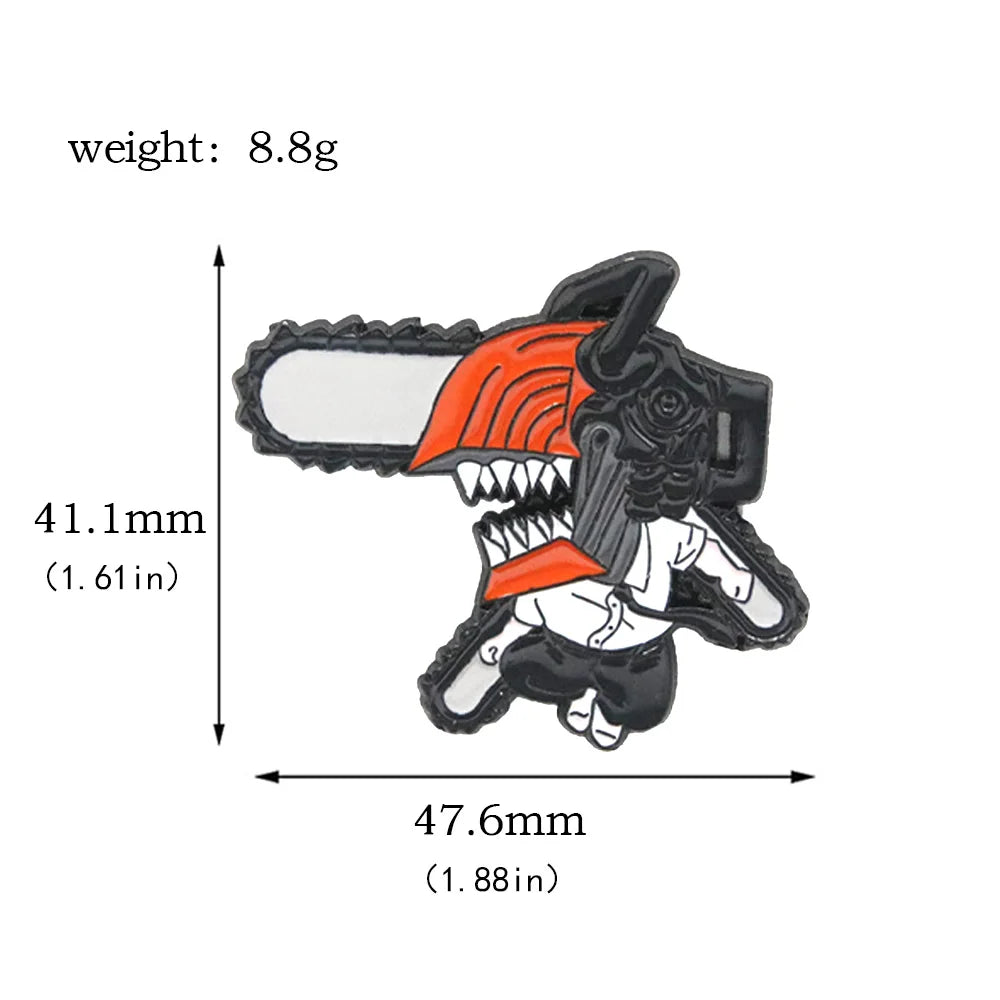 Anime Chainsaw Man Brooch Pins/ Metal Enamel
