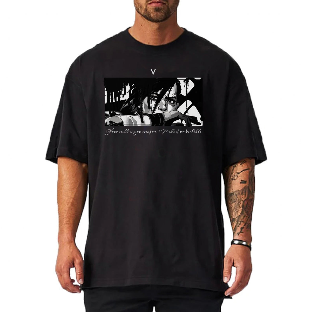 Vi Dark Arcane Emo Grunge T-shirt - Front Print (Oversize style)
