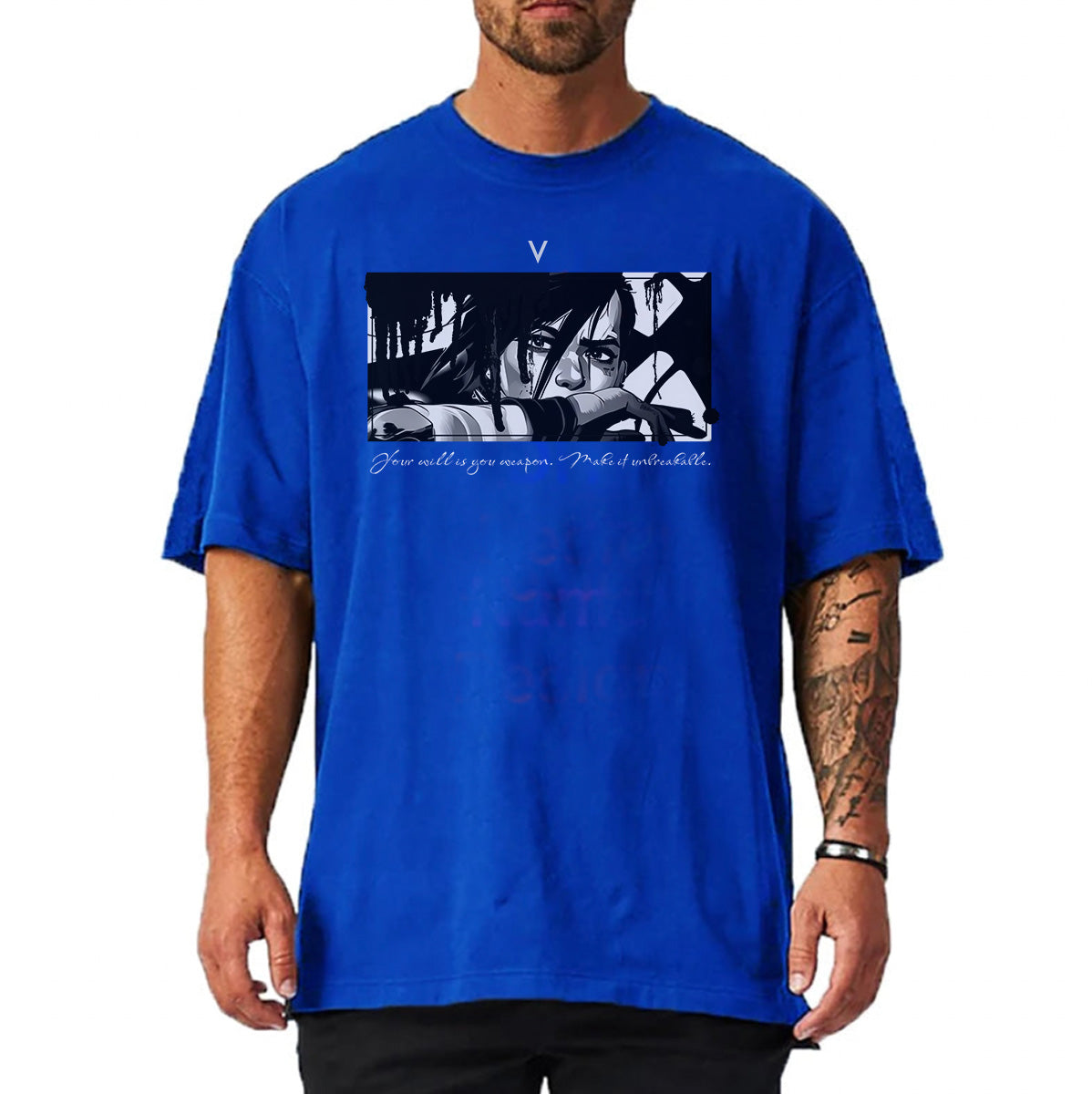 Vi Dark Arcane Emo Grunge T-shirt - Front Print (Oversize style)