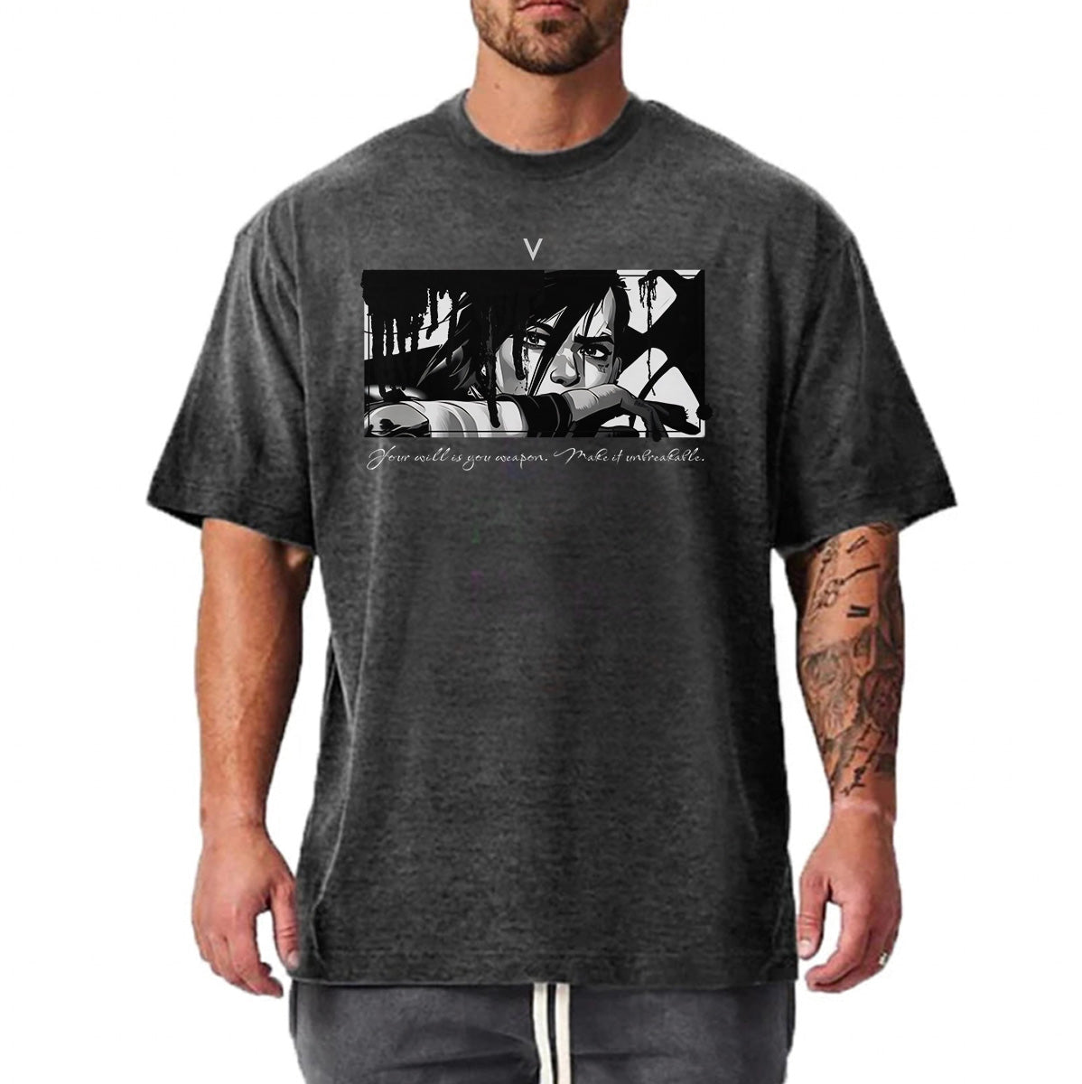 Vi Dark Arcane Emo Grunge T-shirt - Front Print (Oversize style)