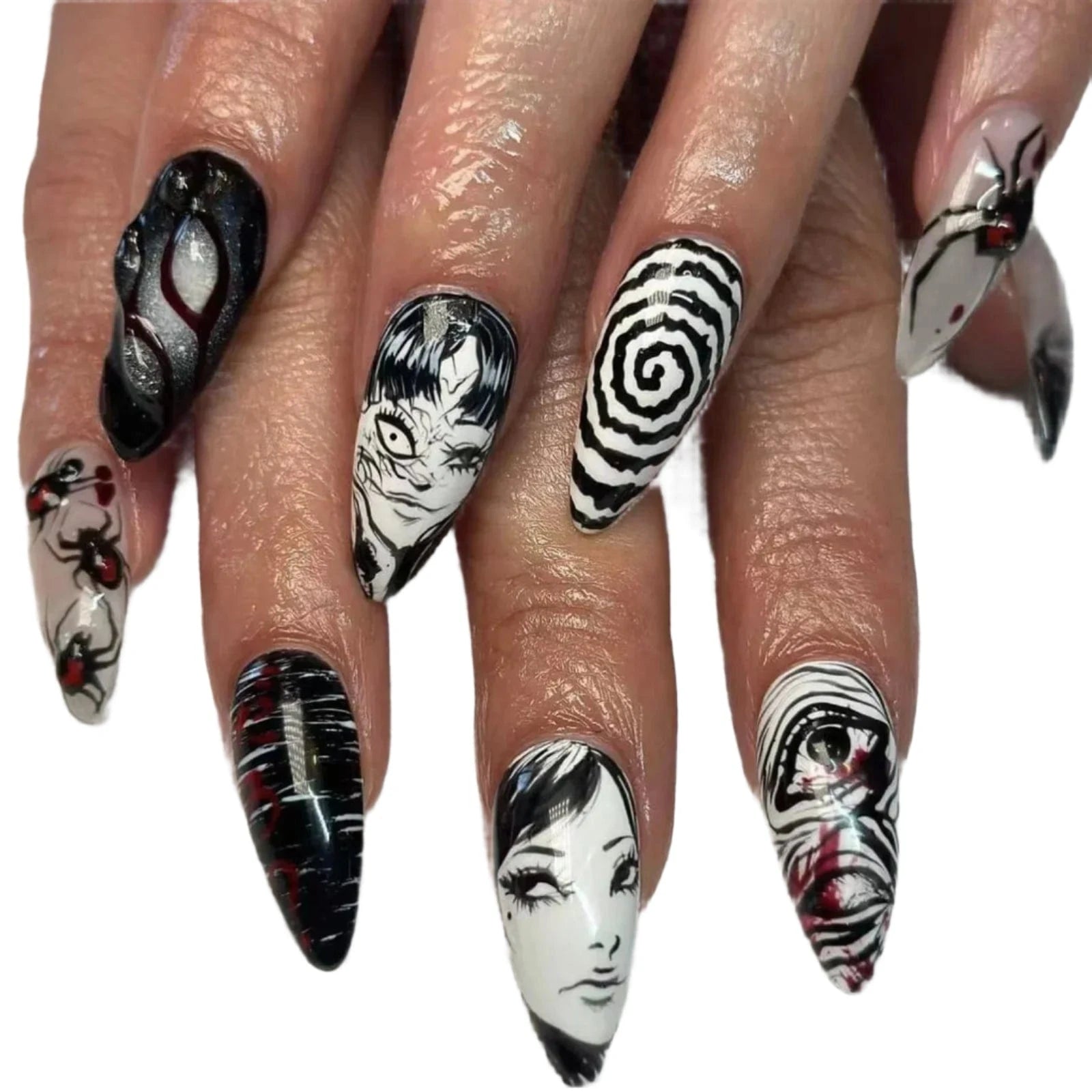 A556 Victorious Anime Horror Nail Set
