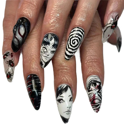 A556 Victorious Anime Horror Nail Set