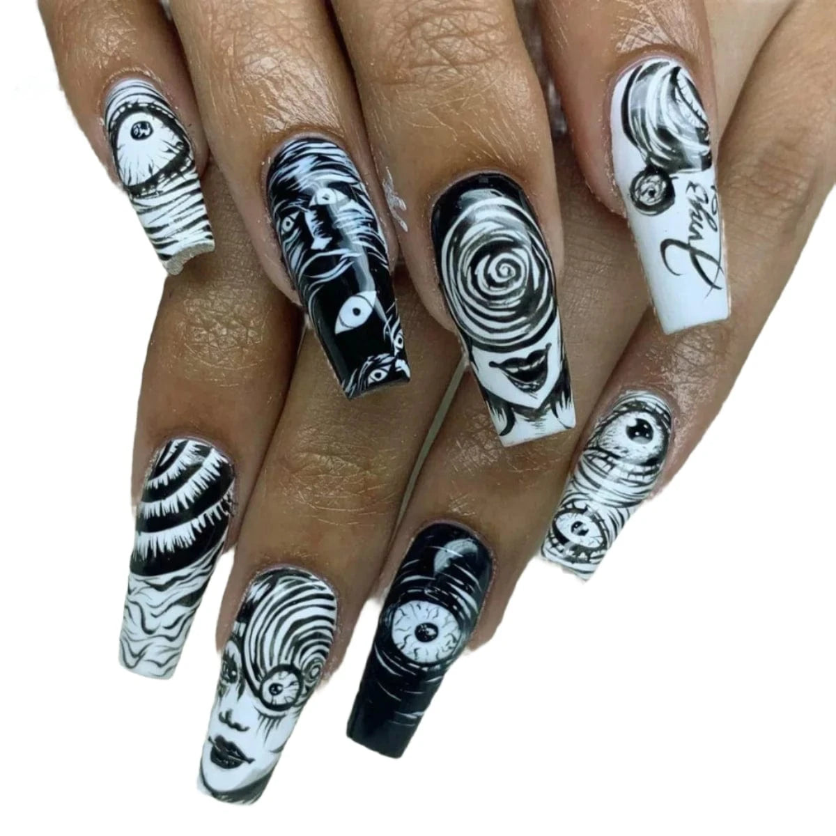 A697 Victorious Anime Horror Nail Set