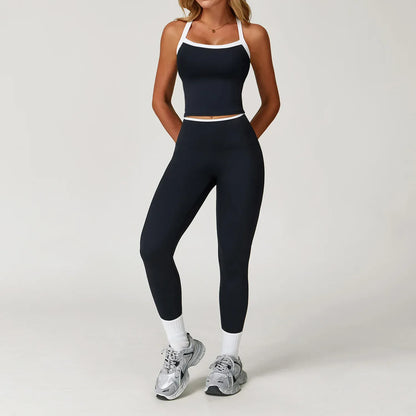 Advanced Black Set 1 / S Women Tracksuit 2PCS Yoga Set / Nude Feeling Workout Sets (Victorious Sailor Strength Bra)