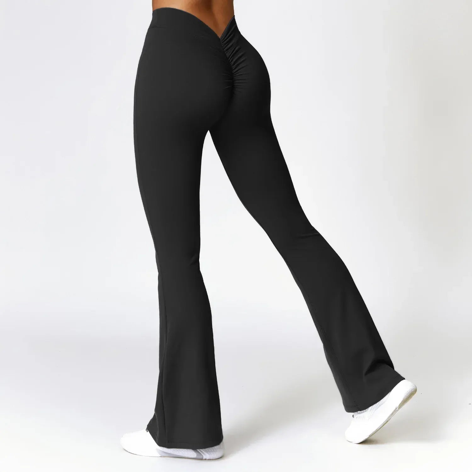 Advanced / S / CHINA V-shaped Hip Yoga Pants Flare Leggings Women High Waist Wide Leg Pants Women Gym Fitness Sports Flared Pant Dance Trousers