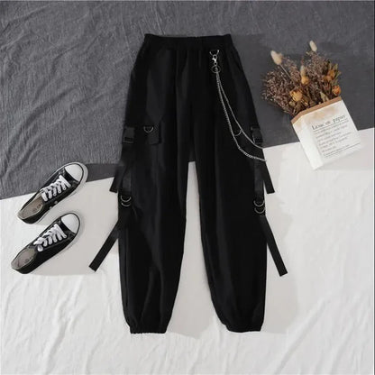 ARENS 2025 Spring Autumn Unisex Harajuku BF Loose Cargo Pants Long-Sleeved tie-dye Shirt+Handsome Chain Pants Two-Piece Set Suit