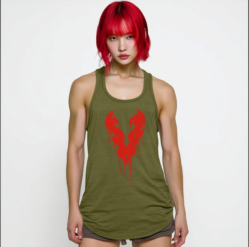 Army green / M Victorious Unisex Symbiote Future Japan Tank Top (Low Neck)