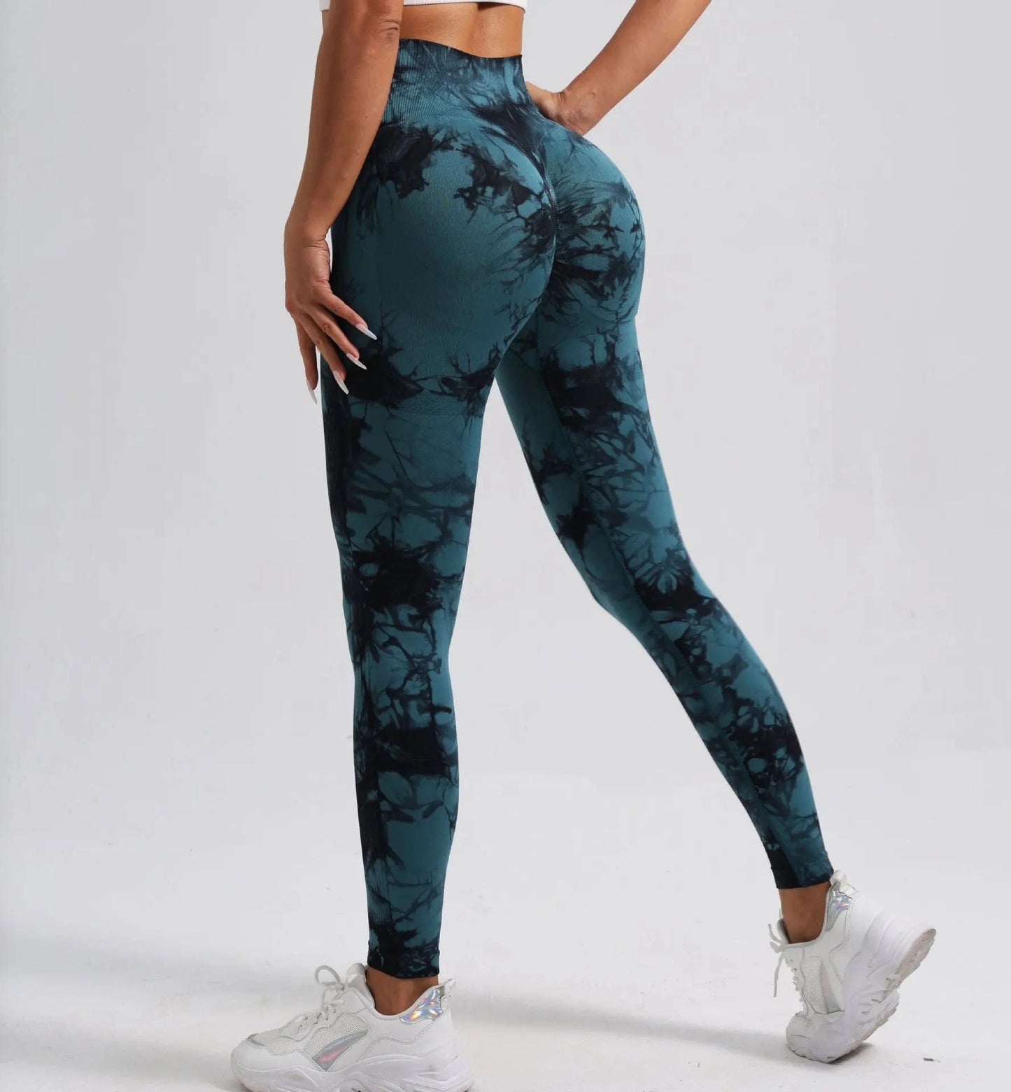 Army green / S Victorious Galactic Vortex Tie Dye Leggings