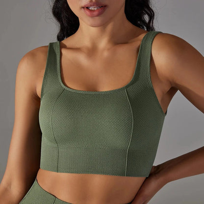 Army Green / S Victorious Phantom Stretch Sports Bra