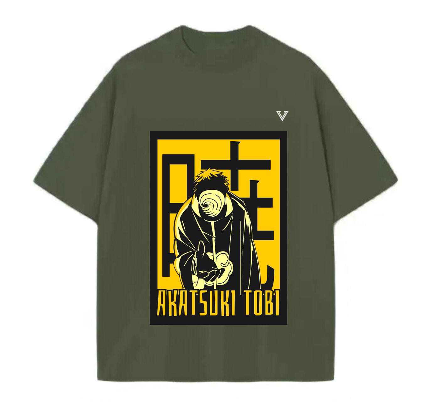 Army Green / XS Akatsuki Tobi (Naruto) Anime Oversize T-Shirt