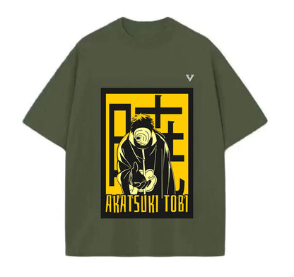 Army Green / XS Akatsuki Tobi (Naruto) Anime Oversize T-Shirt