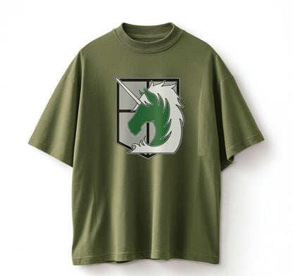 Army Green / XS Brigade (Attack On Titan) Oversize T-Shirt