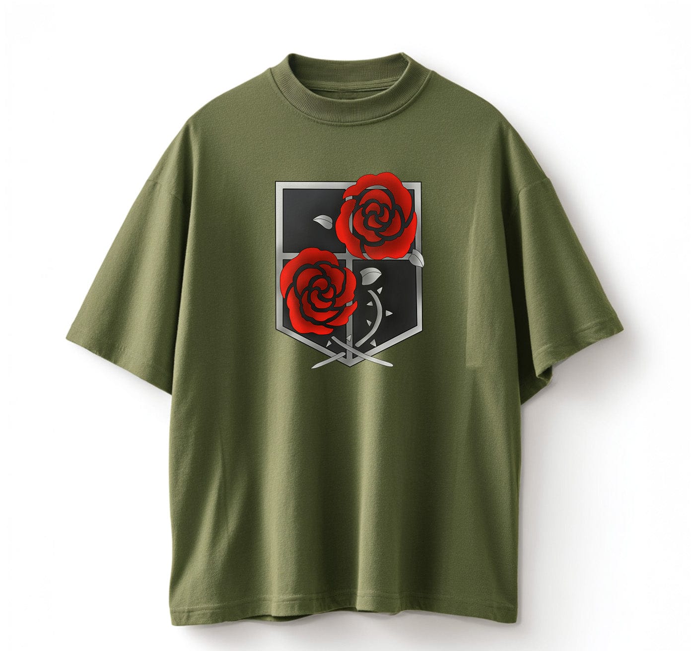 Army Green / XS Garrison (Attack On Titan) Oversize T-Shirt