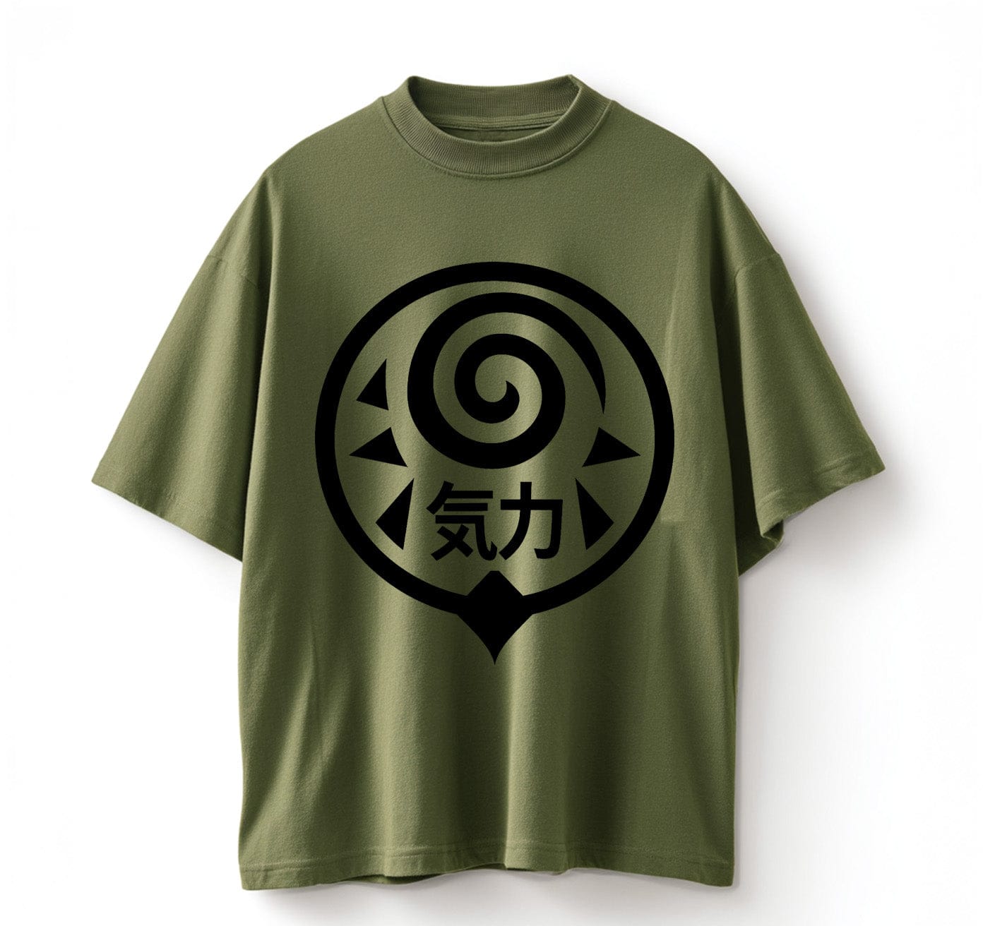 Army Green / XS kanji Anime (Naruto)Oversize T-Shirt