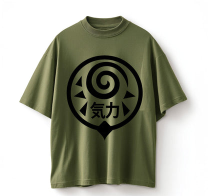 Army Green / XS kanji Anime (Naruto)Oversize T-Shirt