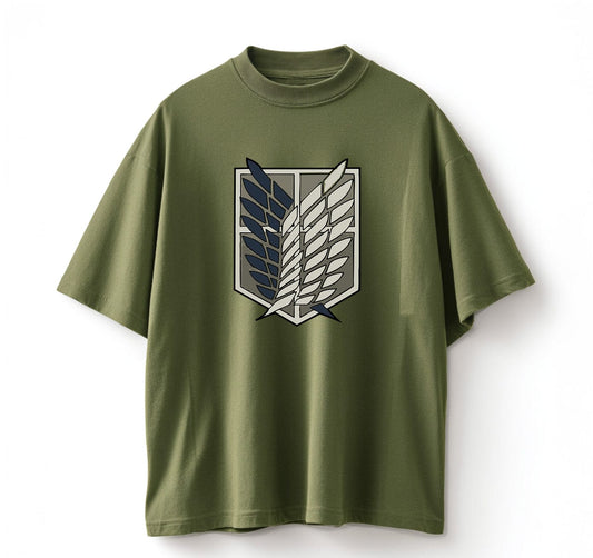 Army Green / XS Survey Corps (Attack On Titan) Oversize T-Shirt