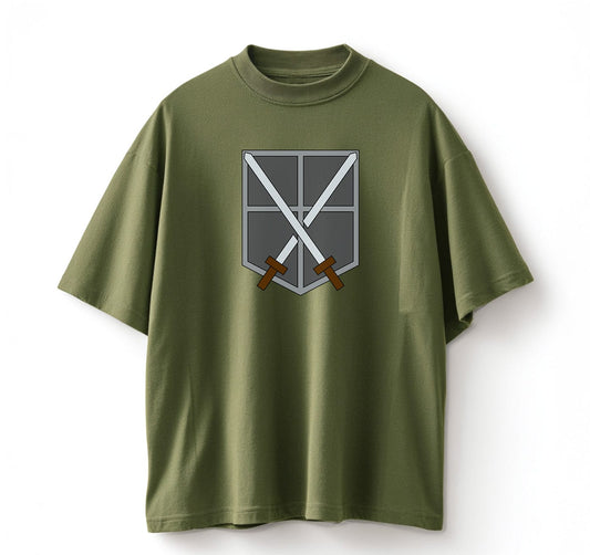 Army Green / XS Training Corps (Attack On Titan) Oversize T-Shirt