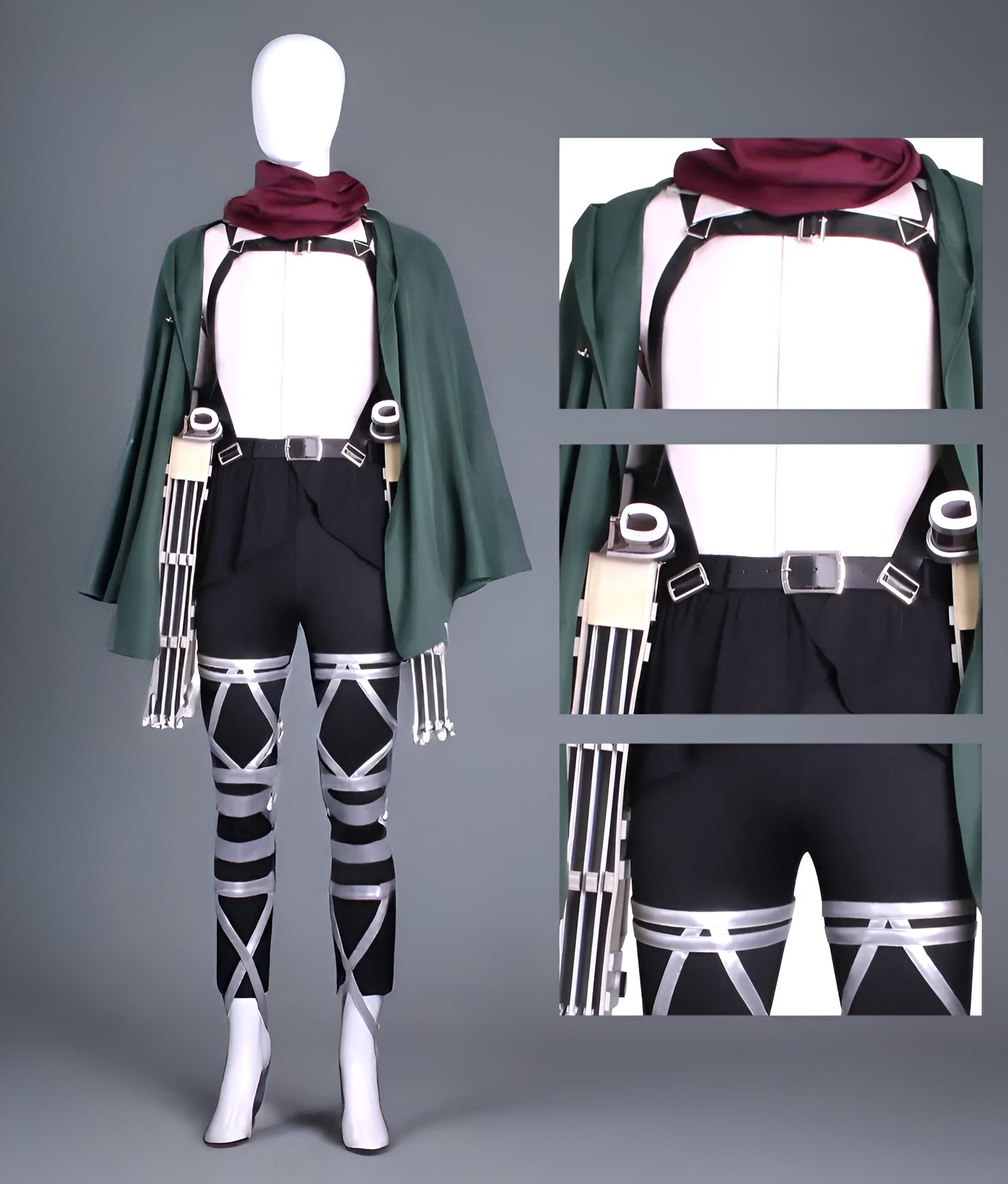 Anime Attack on Titan Cosplay Mikasa, Levi, Scouts Cosplay