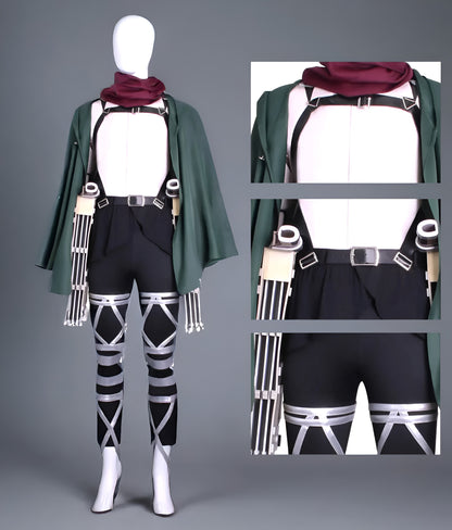 Anime Attack on Titan Cosplay Mikasa, Levi, Scouts Cosplay