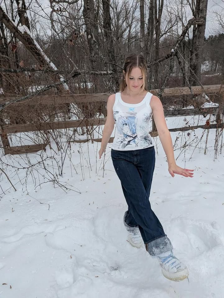 Ayanami Rei Ribbed & Bow Tank Top