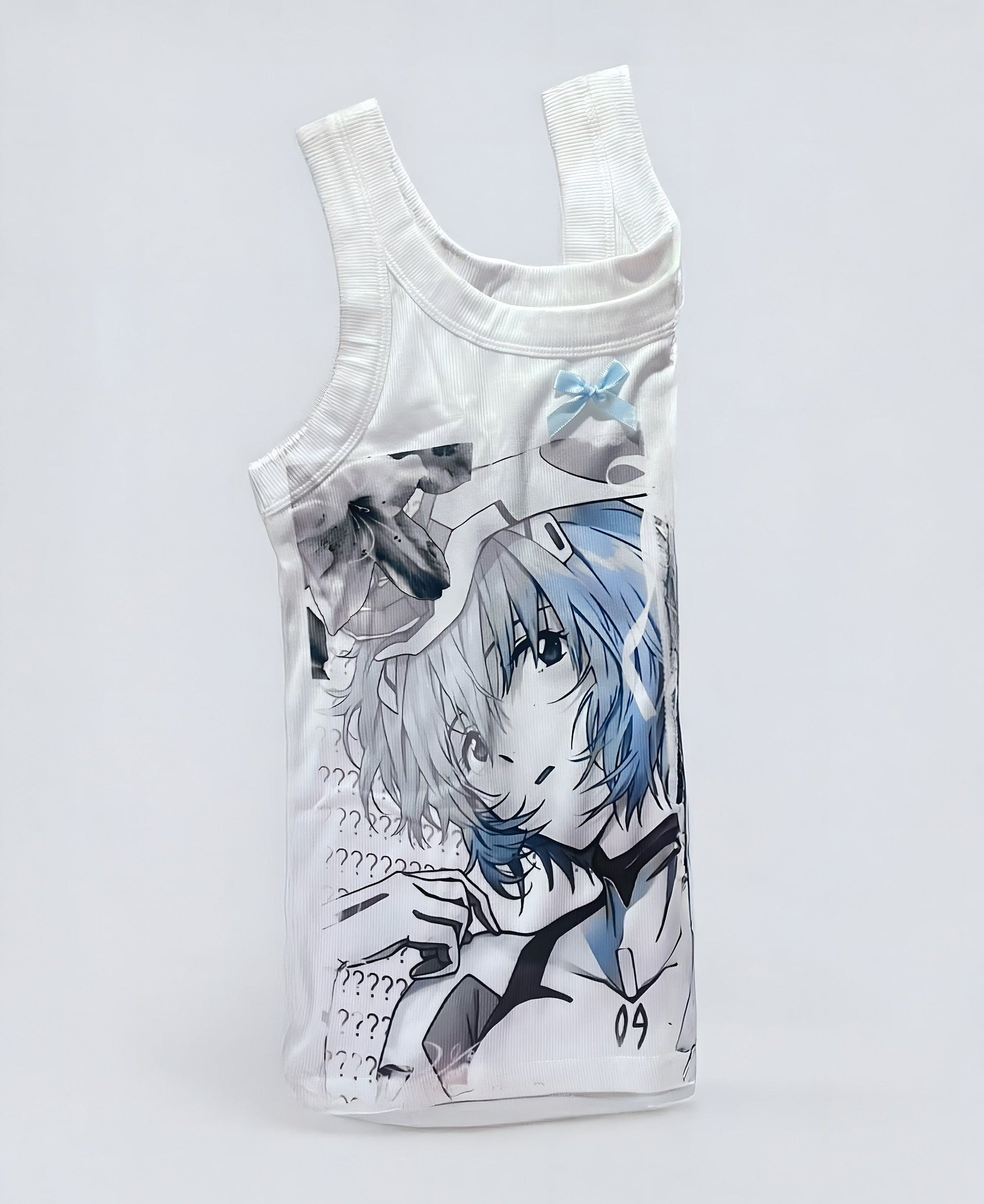 Ayanami Rei Ribbed & Bow Tank Top