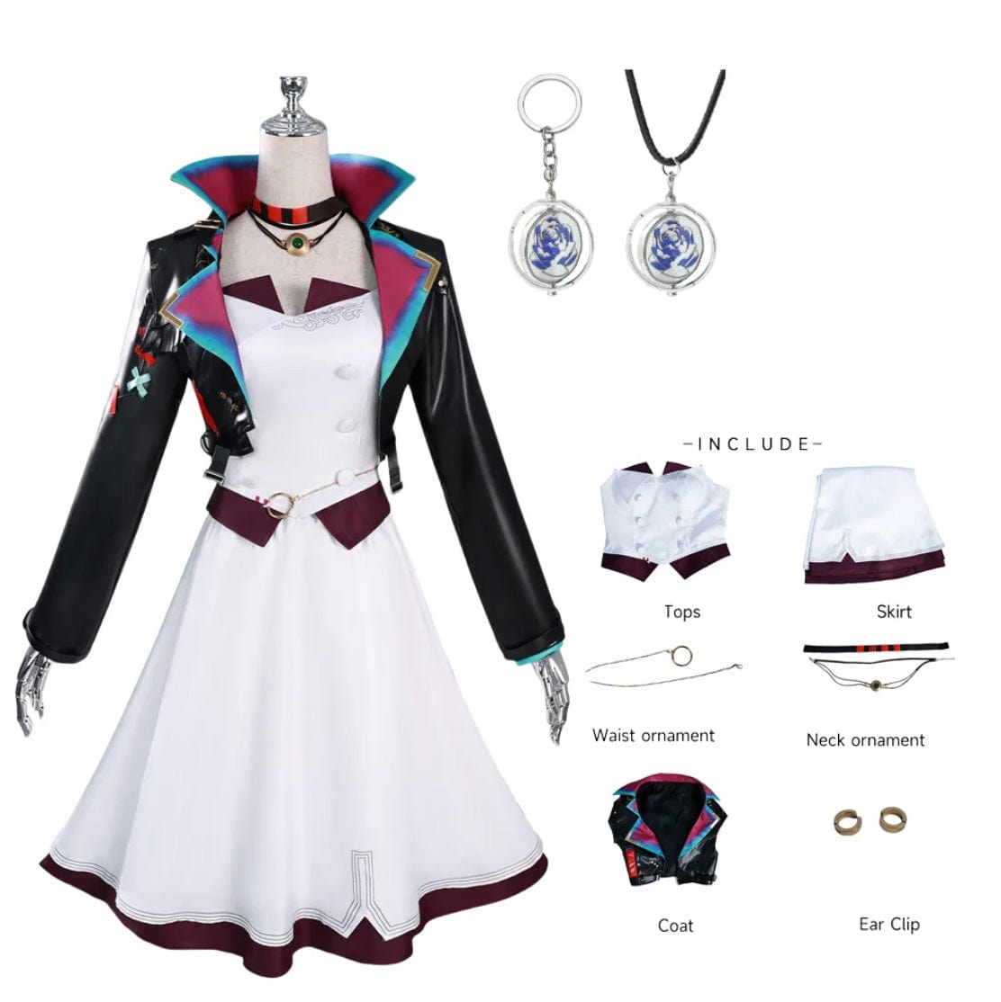 Ball Dress No Wig / XS Arcane Season 2 Jinx Cosplay Dress – Powder Blue Ball Gown by Victorious