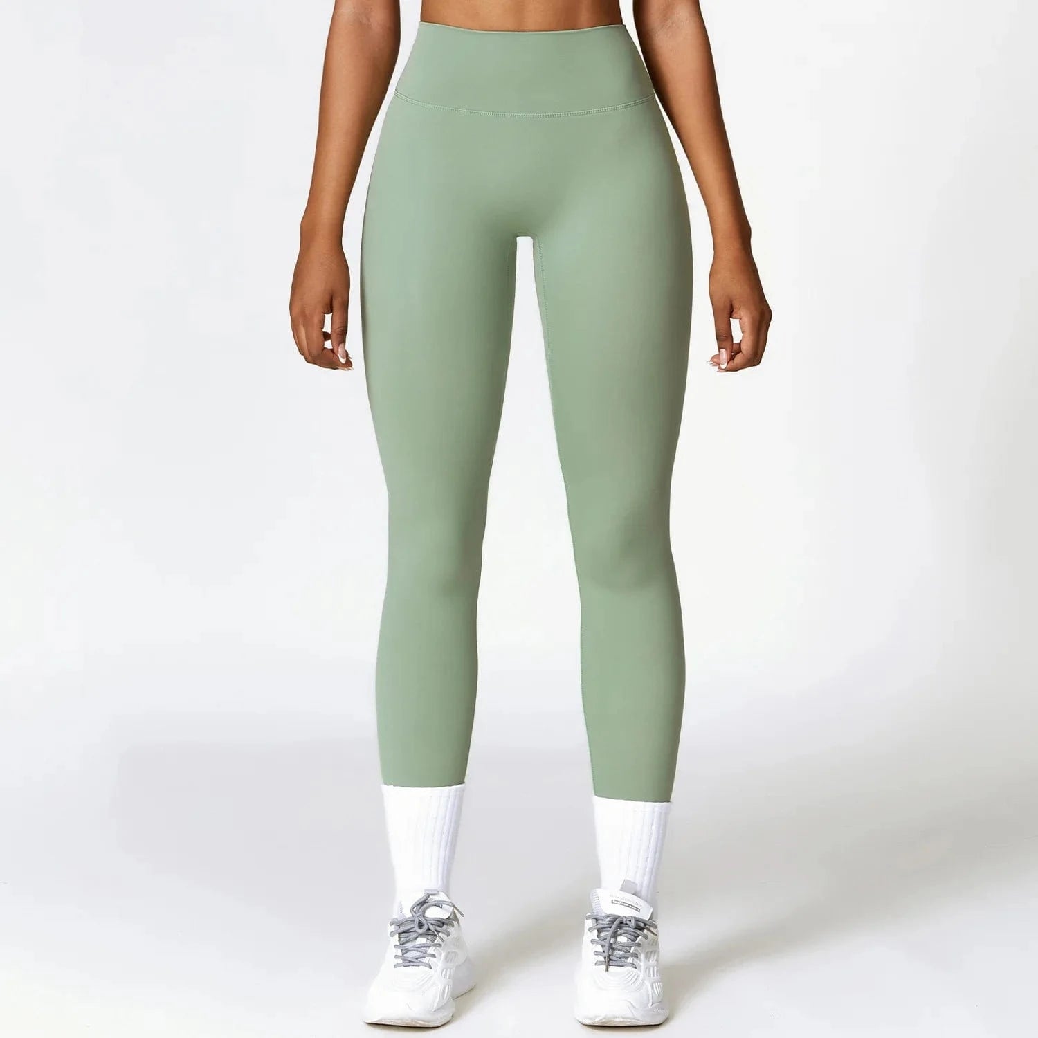 Basil green / S High Waist Seamless Leggings/ Yoga Leggings/ Sports Leggings