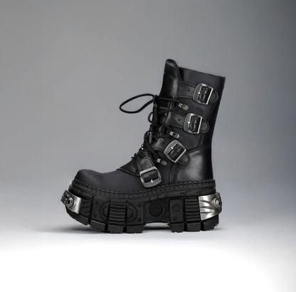 black / 35 Unisex Victorious Nimbus Motorcycle Style Boots - Durable & Stylish Biker Footwear