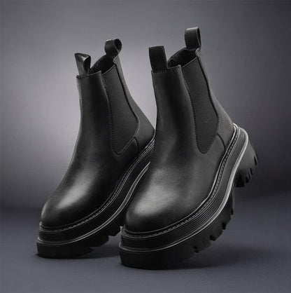 Black / 38 Green and Black leather boots/ Victorious Aether Arc Chelsea Boots Men's Size