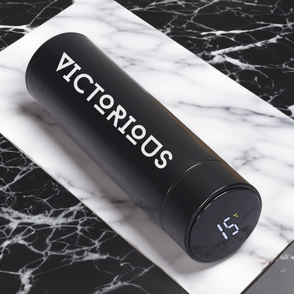 Black / 500ml Victorious Vacuum Water Bottle Smart Display Temperature 500ML / Stainless Steel