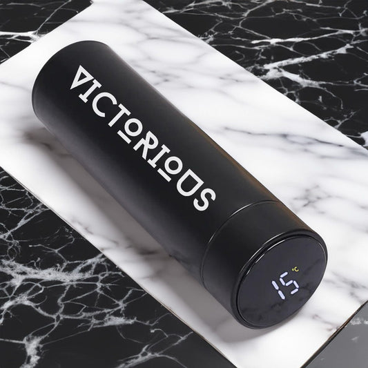 Black / 500ml Victorious Vacuum Water Bottle Smart Display Temperature 500ML / Stainless Steel