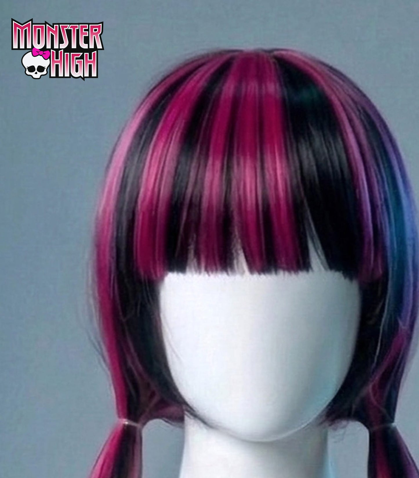 Black and Cherry / One Size Draculaura MonsterHigh Cosplay Wig - XXO Midnight Black and Cherry