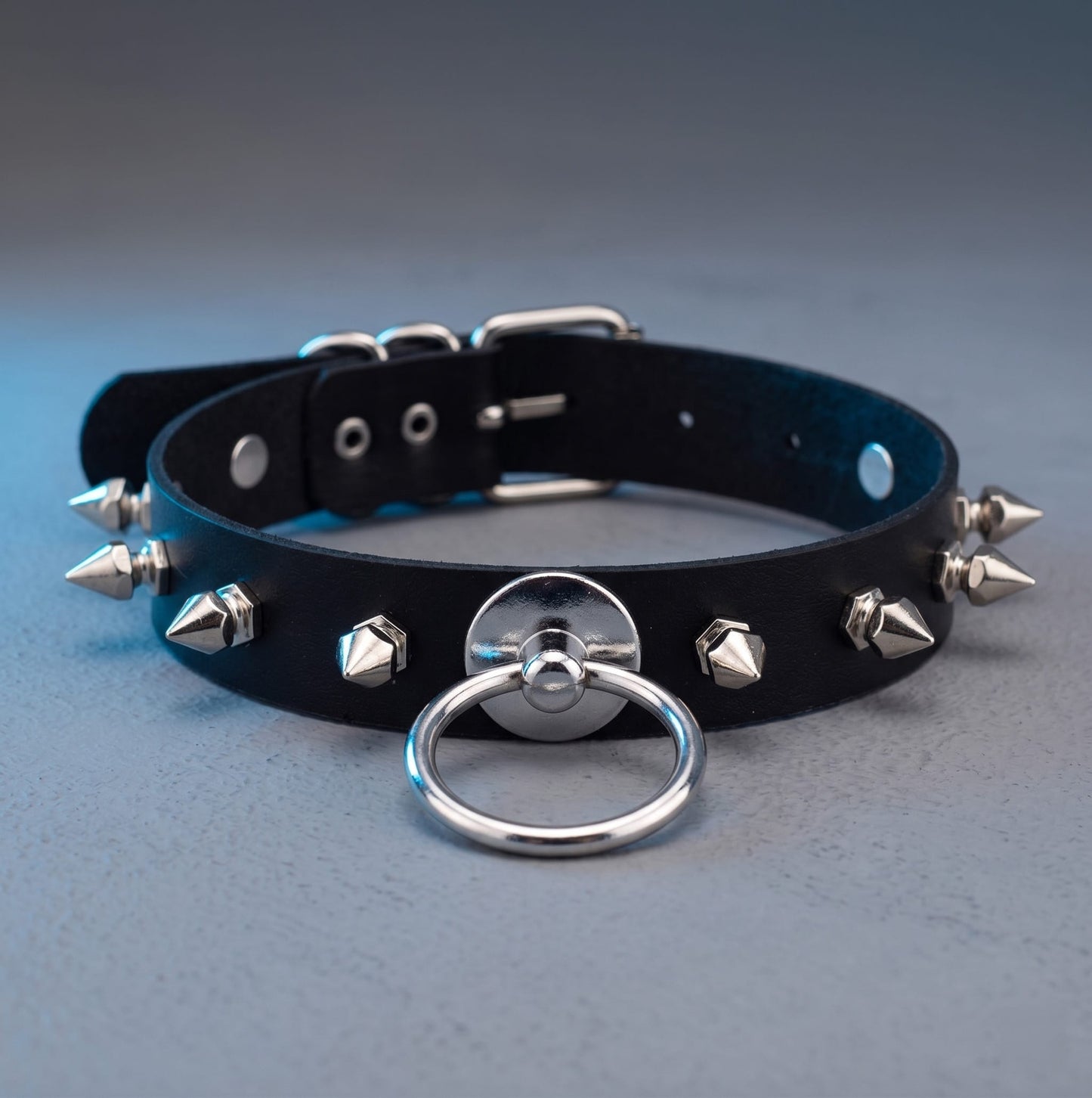 Black Chocker Spikes Punk Collar