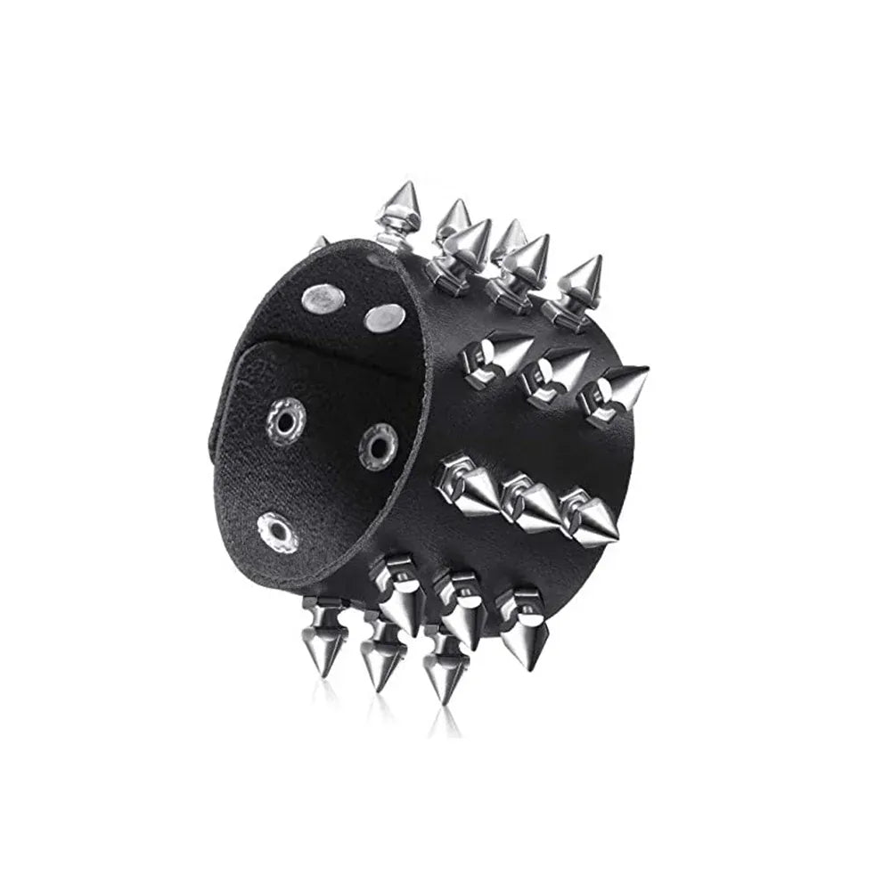 black Gothic Spike Bracelet Punk Rock Accessories