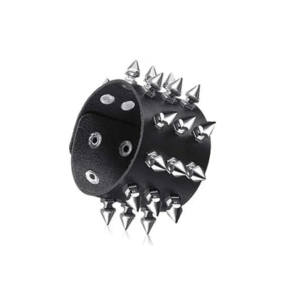 black Gothic Spike Bracelet Punk Rock Accessories