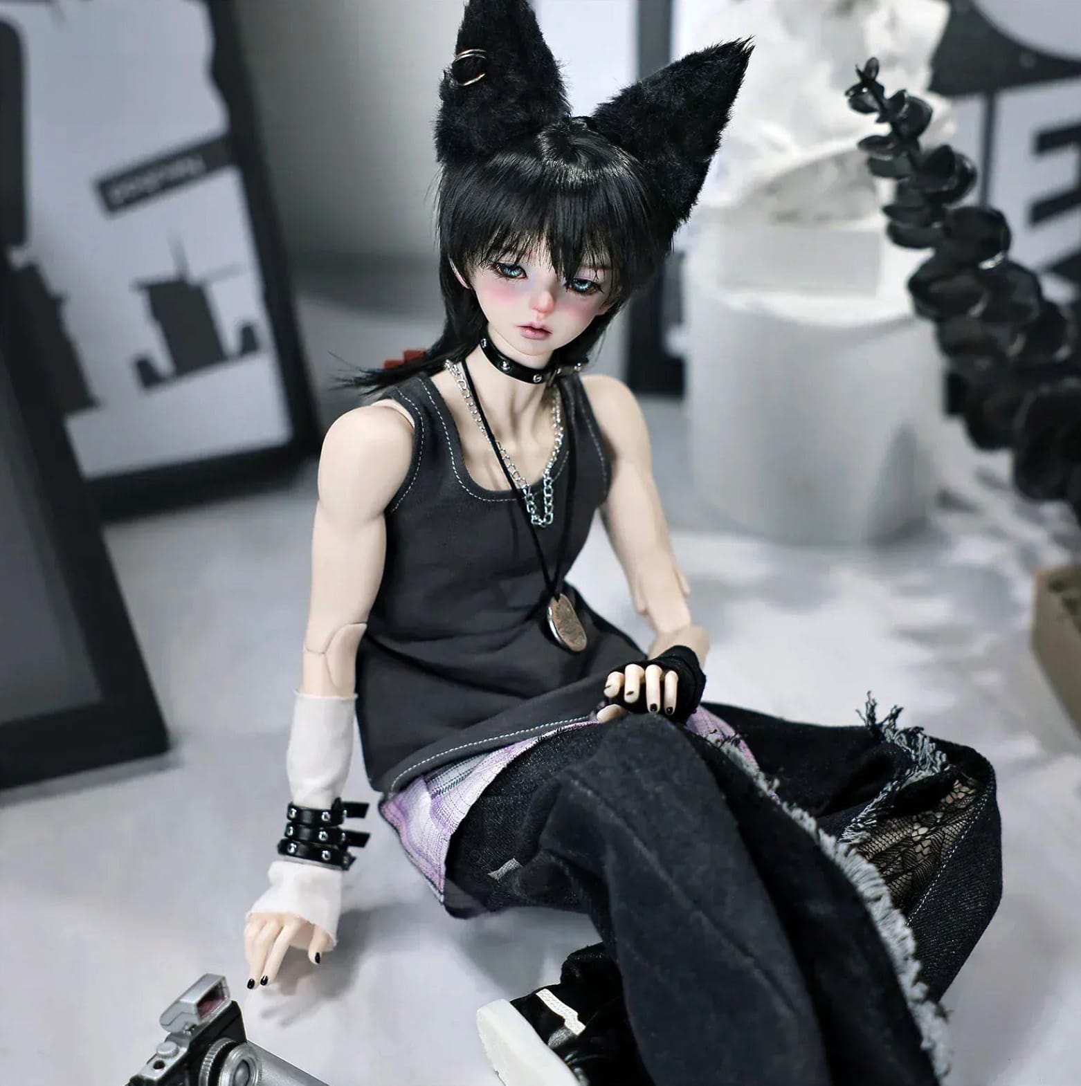 Black Lor-C Dark Angel Bjd Doll Boy 1/4 Fullset